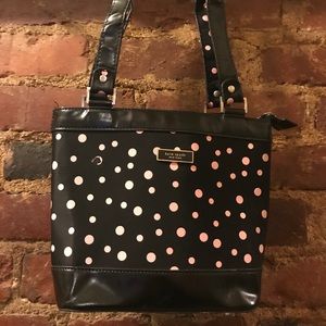 Kate Spade Black and Pink polka dot handbag